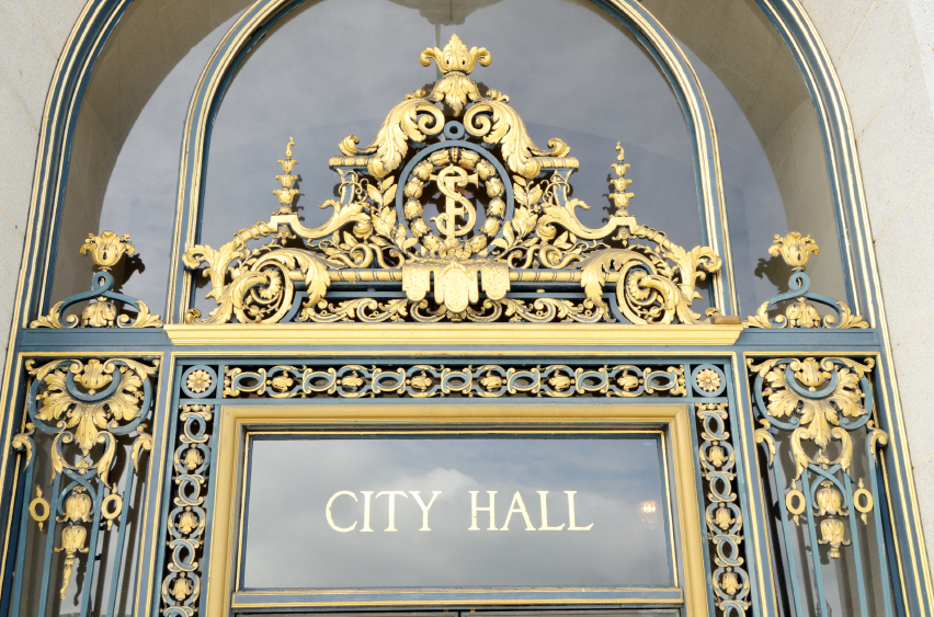 City hall entrance