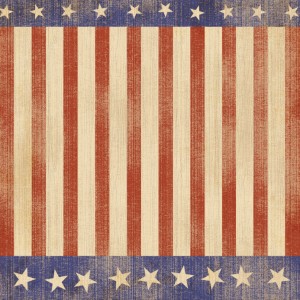 A vintage, distressed background featuring vertical red and beige stripes, bordered by blue bands at the top and bottom, each containing white stars. The pattern is reminiscent of the American flag, evoking themes of patriotism and government heritage.