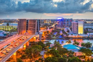 Cityscape capture of the 17th Street Bridge, Ft. Lauderdale, Florida