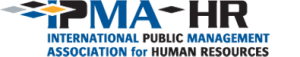 Logo of the International Public Management Association for Human Resources (IPMA-HR). The logo features "IPMA-HR" in large letters with smaller text below stating the full organization name, accompanied by geometric shapes in blue, yellow, and gray.