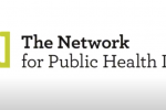 Logo of The Network for Public Health Law. The design features a stylized letter "N" with an arrow integrated into it, appearing in shades of green and yellow, followed by the bold text "The Network for Public Health Law" set against a plain white background.