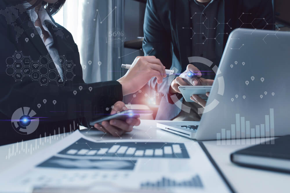 Concept,Of,Digital,Diagram,,Graph,Interfaces,,Connections,Icon,teamwork,At,Business