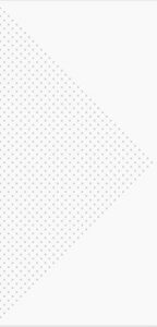 A pattern of small, evenly spaced black dots forms a right triangle against a white background. The dots are arranged in a gradient, densely packed at the left edge and gradually spreading out towards the triangle's right, slanted edge.