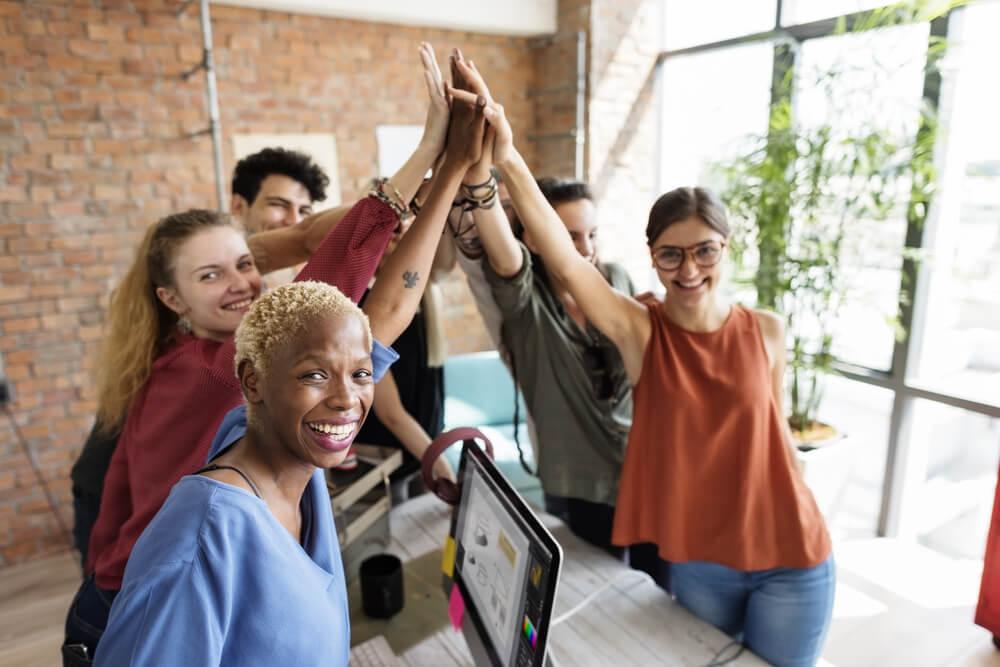 Teamwork,Power,Successful,Meeting,Workplace,Concept women's leadership