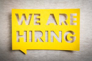 ‘We Are Hiring’ yellow banner
