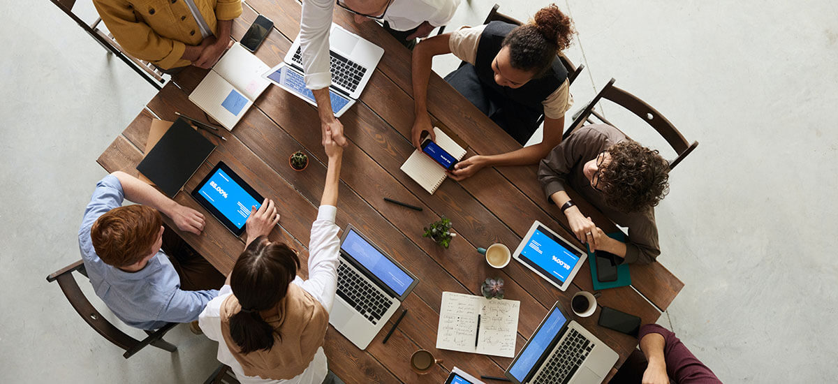 People working in an office