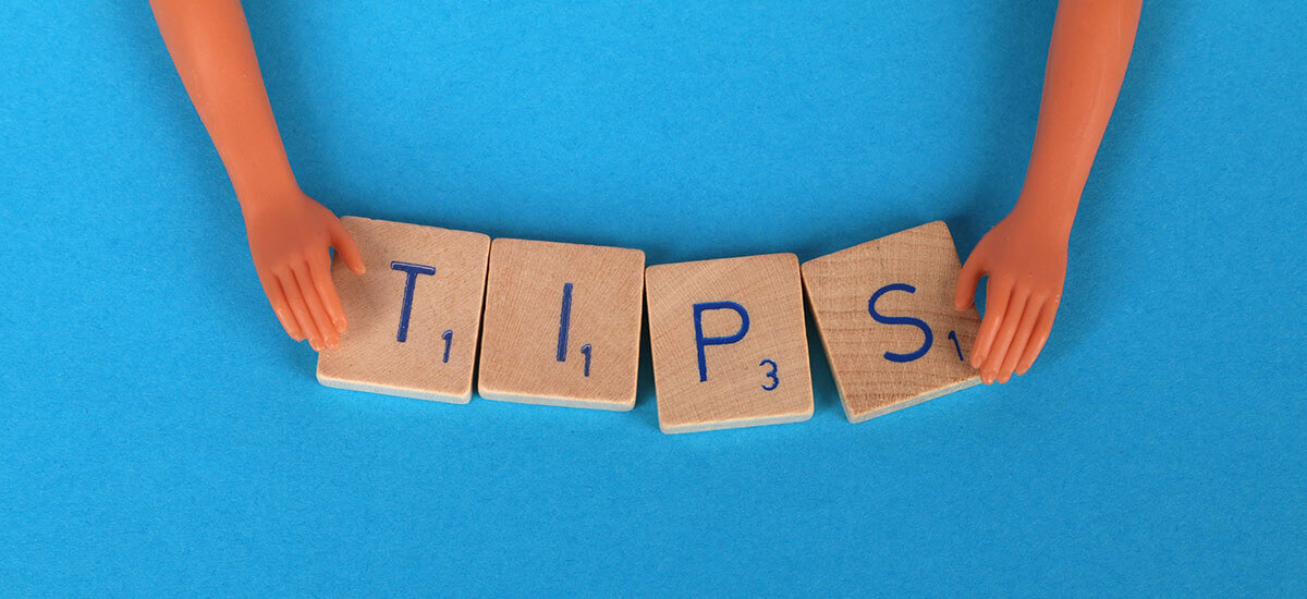Tiles spelling out "TIPS"