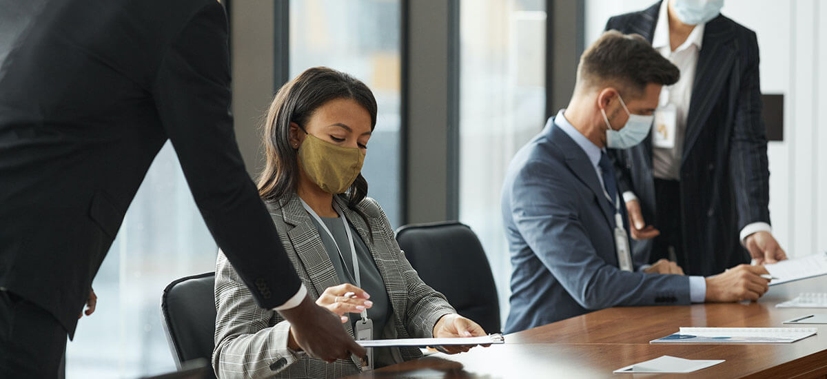 People working in an office