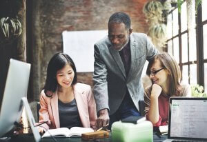 Business team meeting brainstorming of ideas