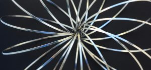 A metal object formed in an almost symmetric design