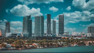 An overview of the Florida Tampa Skyline in Hillsborough County