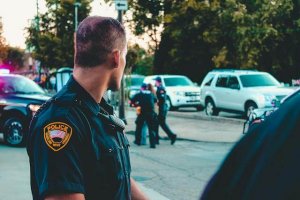 Law Enforcement officers amidst an operation