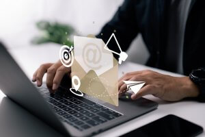 A representation of Email marketing idea that target customers