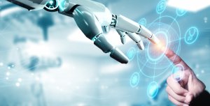 Robot hand as AI assistance for medical healthcare practices