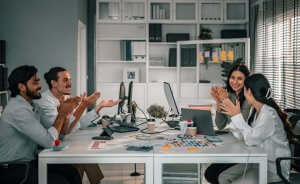 A collaboration with employees as a startup team for a project